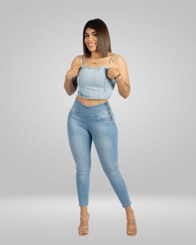 Jean pretina cruzada